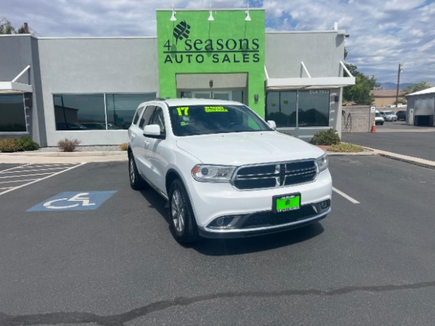 2017 White Knuckle Clearcoat /Black Dodge Durango SXT RWD (1C4RDHAG1HC) with an Pentastar 3.6L V-6 DOHC engine, Automatic transmission, located at 1865 East Red Hills Pkwy, St. George, 84770, (435) 628-0023, 37.120850, -113.543640 - Photo#0