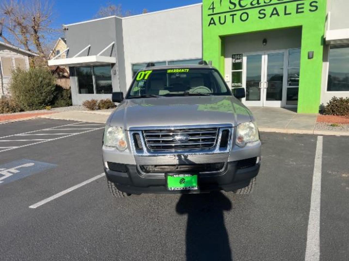 2007 Silver Birch Metalli /Camel Cloth Interior Ford Explorer Sport Trac XLT 4.0L 2WD (1FMEU31KX7U) with an 4.0L V6 SOHC 12V FFV engine, 5-Speed Automatic transmission, located at 1865 East Red Hills Pkwy, St. George, 84770, (435) 628-0023, 37.120850, -113.543640 - Photo#1