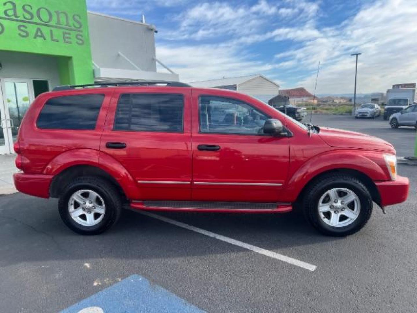 2004 Flame Red /Dark Khaki/Light Graystone Leather Interior Dodge Durango Limited 2WD (1D8HD58D14F) with an 5.7L V8 OHV 16V engine, 5-Speed Automatic transmission, located at 1865 East Red Hills Pkwy, St. George, 84770, (435) 628-0023, 37.120850, -113.543640 - Looking for a roomy, reliable SUV loaded with comfort and style? This 2004 Dodge Durango Limited is a great pick! It comes packed with leather seats, heated front seats, power sunroof, running boards, alloy wheels, towing prep package, and so much more. Whether you need it for the family or the week - Photo#7