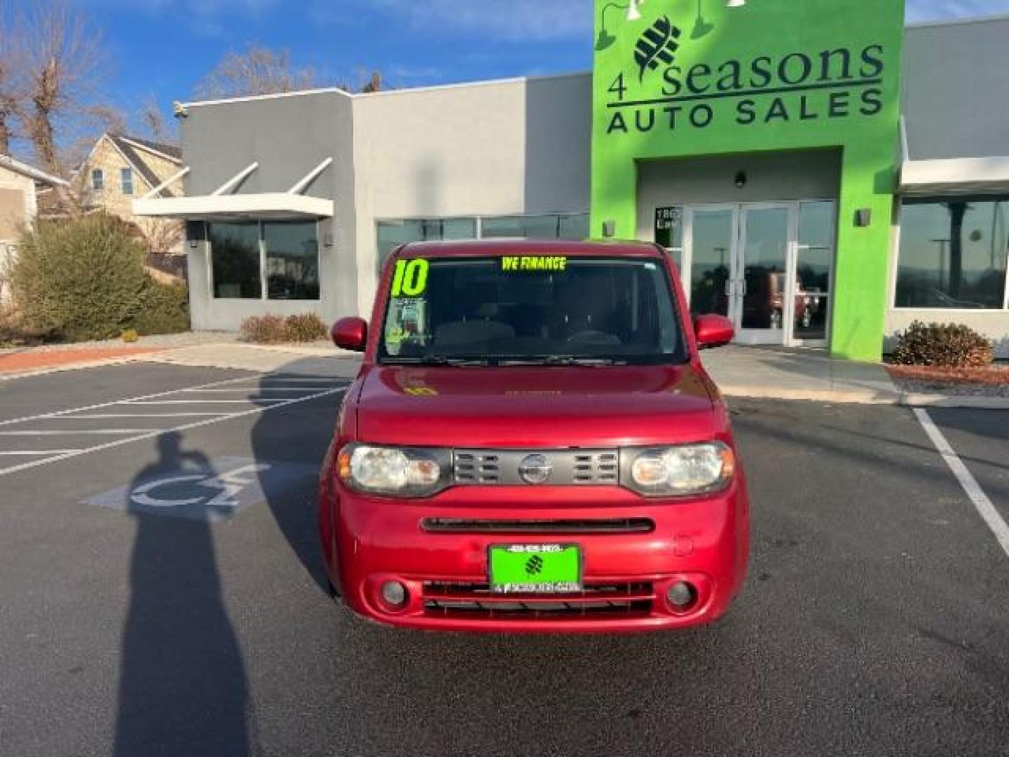 2010 Scarlet Red Metallic /Black Cloth Interior Nissan cube 1.8 SL (JN8AZ2KR1AT) with an 1.8L L4 DOHC 16V engine, Continuously Variabl transmission, located at 940 North Main Street, Cedar City, UT, 84720, (435) 628-0023, 37.692936, -113.061897 - We specialize in helping ALL people get the best financing available. No matter your credit score, good, bad or none we can get you an amazing rate. Had a bankruptcy, divorce, or repossessions? We give you the green light to get your credit back on the road. Low down and affordable payments that fit - Photo#1