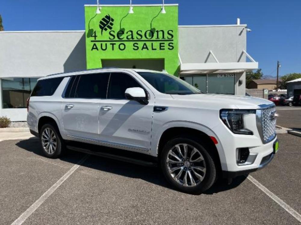 2021 White /Tan GMC Yukon XL Denali 4WD (1GKS2JKT8MR) with an 3.0L L6 DOHC 24V TURBO DIESEL engine, 6-Speed Automatic transmission, located at 1865 East Red Hills Pkwy, St. George, 84770, (435) 628-0023, 37.120850, -113.543640 - Beautiful and rare! Denali Duramax. Powerful engine with amazing MPG. This one owner Yukon XL is in excellent condition. 4x4, 3.0 I6 Turbo Diesel engine, Average 27 mpg, Panoramic sunroof, Cruise control, Heads up display, Power center console, Handsfree liftgate, Cooled and heated seats, heated s - Photo #2
