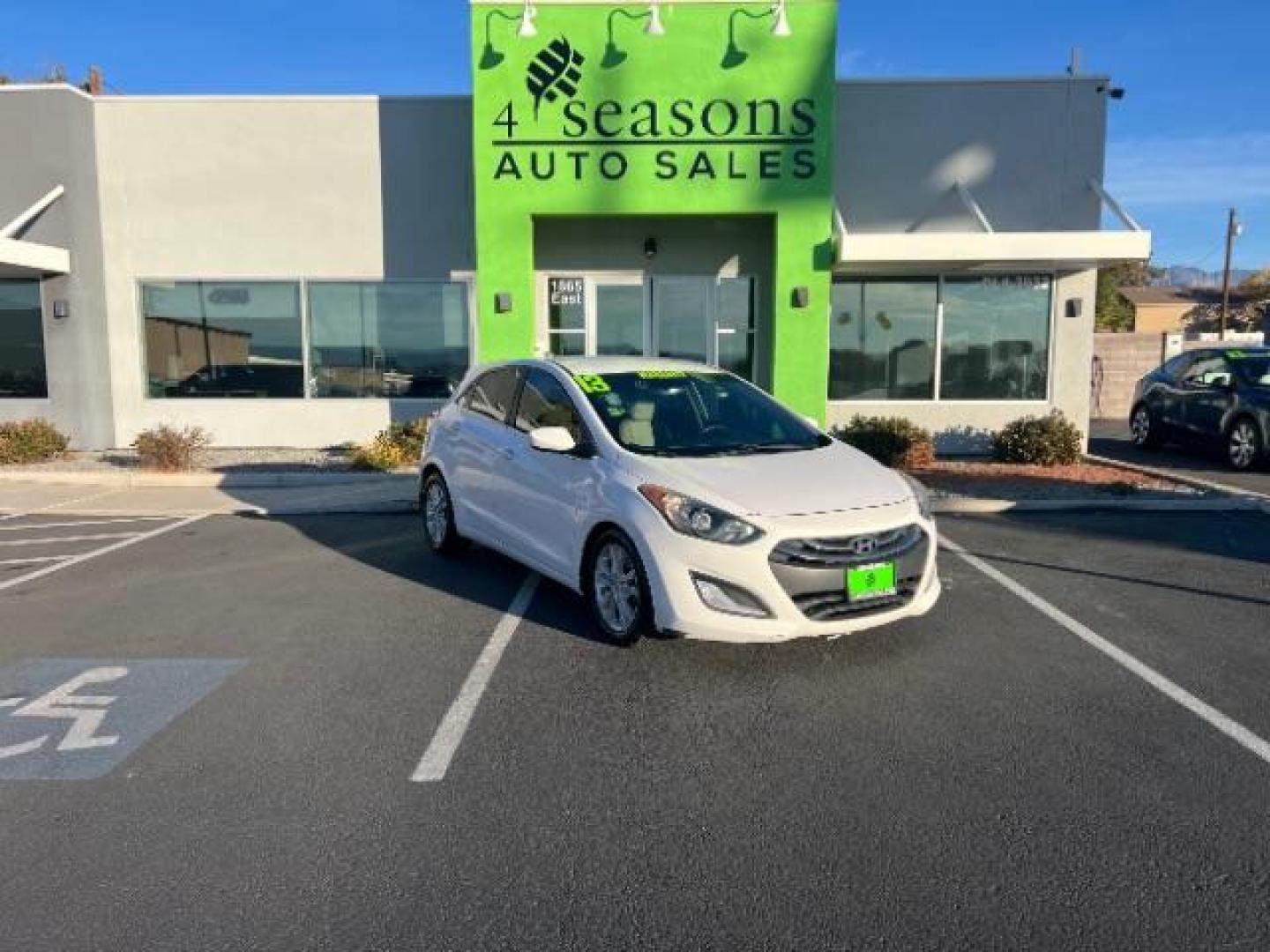 2013 Monaco White /Beige Cloth Interior Hyundai Elantra GT A/T (KMHD35LE6DU) with an 1.8L L4 16V DOHC engine, 6-Speed Automatic transmission, located at 1865 East Red Hills Pkwy, St. George, 84770, (435) 628-0023, 37.120850, -113.543640 - Photo#0