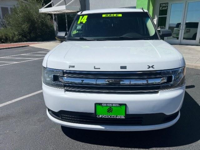 2014 White Suede /Charcoal Black Ford Flex SE FWD (2FMGK5B87EB) with an 3.5L V6 DOHC 24V engine, 6-Speed Automatic Overdrive transmission, located at 1865 East Red Hills Pkwy, St. George, 84770, (435) 628-0023, 37.120850, -113.543640 - Need three-row space without a huge truck payment? This White Suede 2014 Ford Flex SE FWD brings a 3.5L V6, 6-speed automatic, and front-wheel drive - the practical Flex layout families still love around Southern Utah. We specialize in in-house financing and work with all credit types - good, fair,- Photo#1