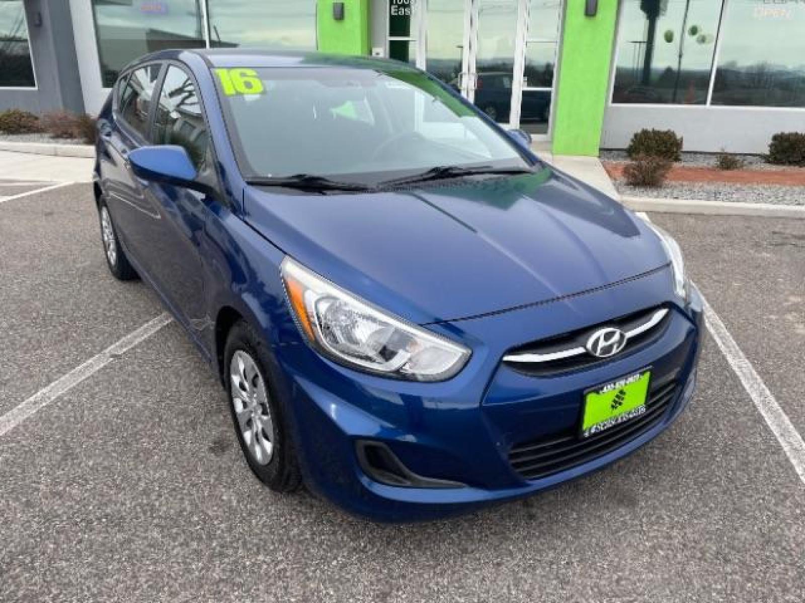 2016 Pacific Blue /Black, cloth Hyundai Accent SE 5-Door 6A (KMHCT5AEXGU) with an 1.6L L4 DOHC 16V engine, 6-Speed Automatic transmission, located at 1865 East Red Hills Pkwy, St. George, 84770, (435) 628-0023, 37.120850, -113.543640 - We specialize in helping ALL people get the best financing available. No matter your credit score, good, bad or none we can get you an amazing rate. Had a bankruptcy, divorce, or repossessions? We give you the green light to get your credit back on the road. Low down and affordable payments that fit - Photo #1