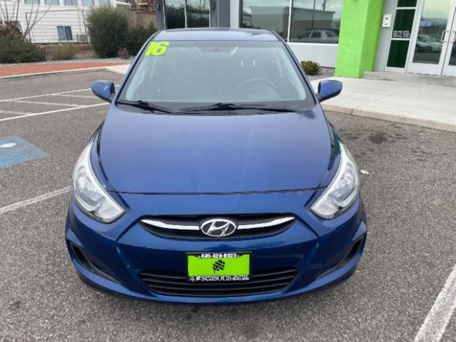2016 Pacific Blue /Black, cloth Hyundai Accent SE 5-Door 6A (KMHCT5AEXGU) with an 1.6L L4 DOHC 16V engine, 6-Speed Automatic transmission, located at 1865 East Red Hills Pkwy, St. George, 84770, (435) 628-0023, 37.120850, -113.543640 - We specialize in helping ALL people get the best financing available. No matter your credit score, good, bad or none we can get you an amazing rate. Had a bankruptcy, divorce, or repossessions? We give you the green light to get your credit back on the road. Low down and affordable payments that fit - Photo #2