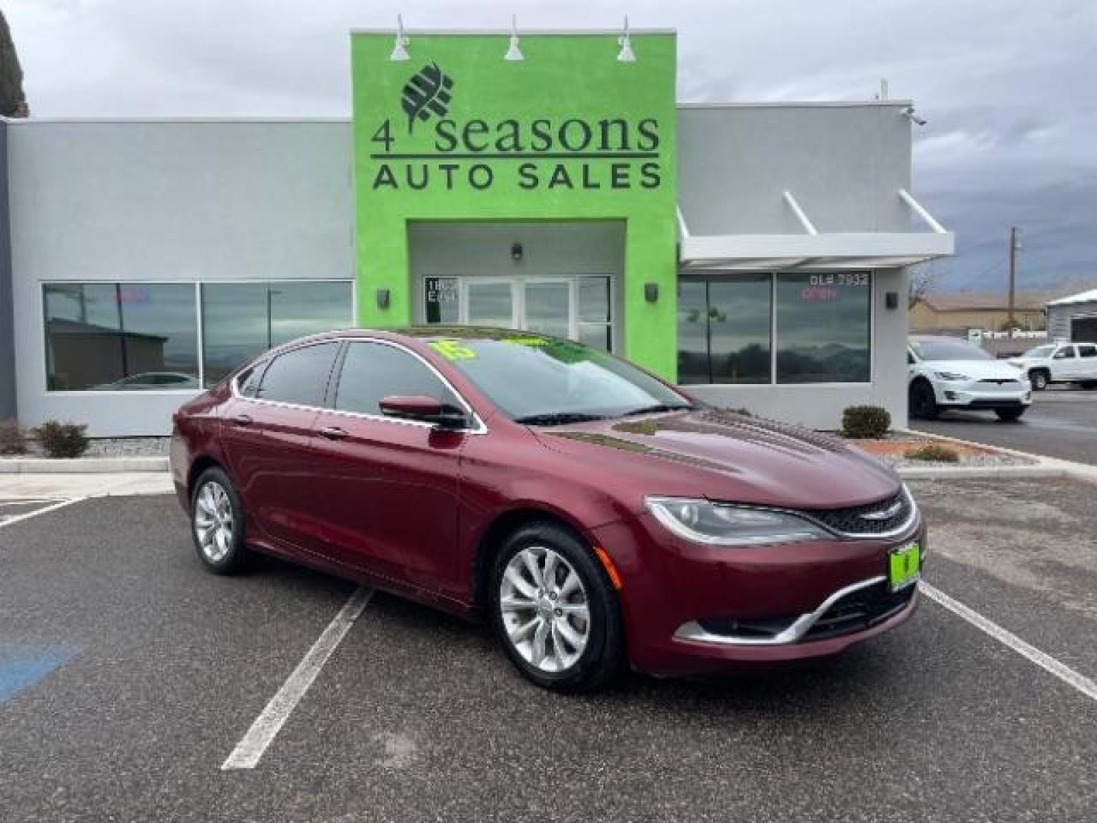 2015 Velvet Red Pearlcoat /Black Chrysler 200 C (1C3CCCCBXFN) with an 2.4L L4 DOHC 16V engine, 9-Speed Automatic transmission, located at 1865 East Red Hills Pkwy, St. George, 84770, (435) 628-0023, 37.120850, -113.543640 - We specialize in helping ALL people get the best financing available. No matter your credit score, good, bad or none we can get you an amazing rate. Had a bankruptcy, divorce, or repossessions? We give you the green light to get your credit back on the road. Low down and affordable payments that fit - Photo #0