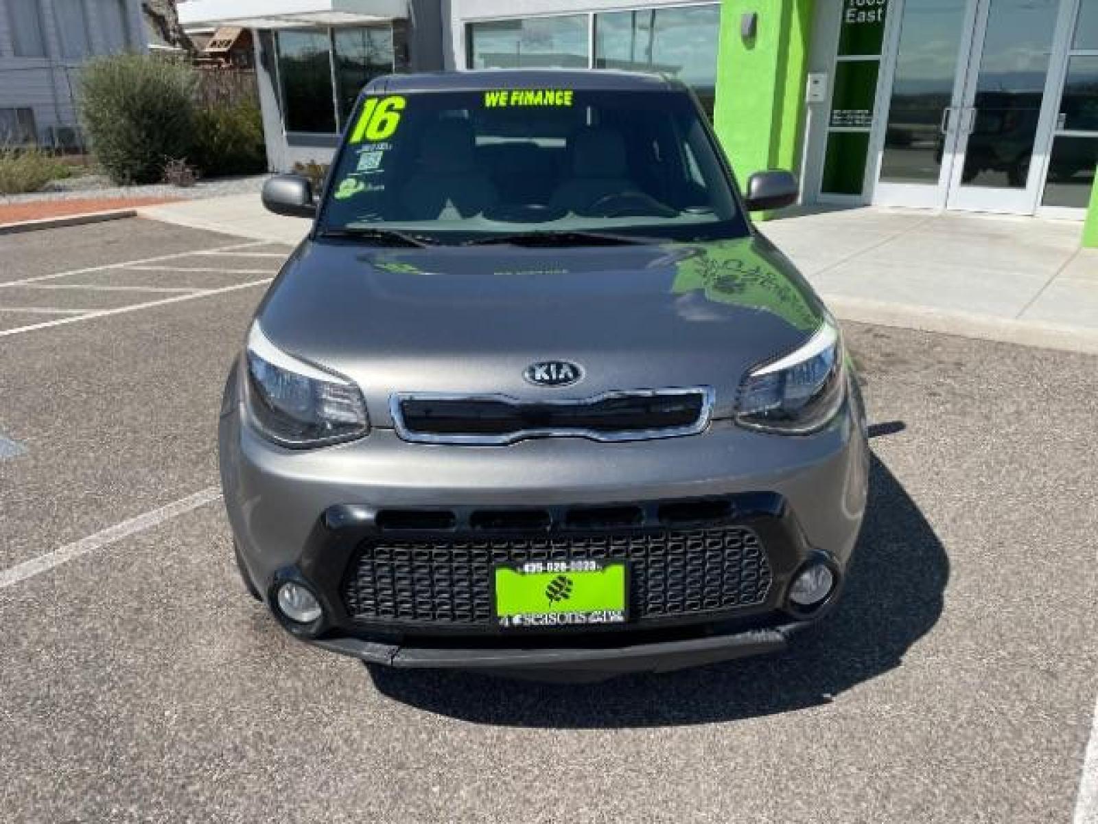 2016 Titanium Gray /Black, cloth Kia Soul + (KNDJP3A52G7) with an 2.0L L4 DOHC 16V engine, 6-Speed Automatic transmission, located at 1865 East Red Hills Pkwy, St. George, 84770, (435) 628-0023, 37.120850, -113.543640 - We specialize in helping ALL people get the best financing available. No matter your credit score, good, bad or none we can get you an amazing rate. Had a bankruptcy, divorce, or repossessions? We give you the green light to get your credit back on the road. Low down and affordable payments that fit - Photo #2