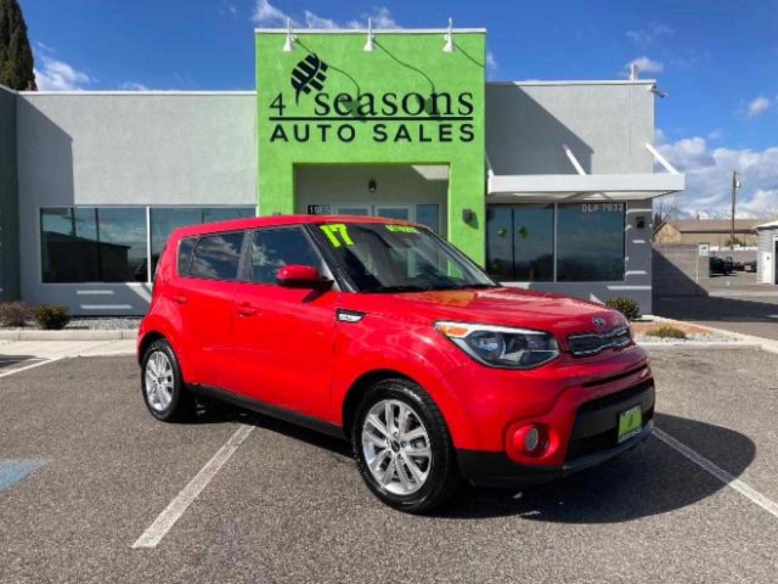 2017 Inferno Red /Black, cloth Kia Soul + (KNDJP3A59H7) with an 2.0L L4 DOHC 16V engine, 6-Speed Automatic transmission, located at 1865 East Red Hills Pkwy, St. George, 84770, (435) 628-0023, 37.120850, -113.543640 - We specialize in helping ALL people get the best financing available. No matter your credit score, good, bad or none we can get you an amazing rate. Had a bankruptcy, divorce, or repossessions? We give you the green light to get your credit back on the road. Low down and affordable payments that fit - Photo #0