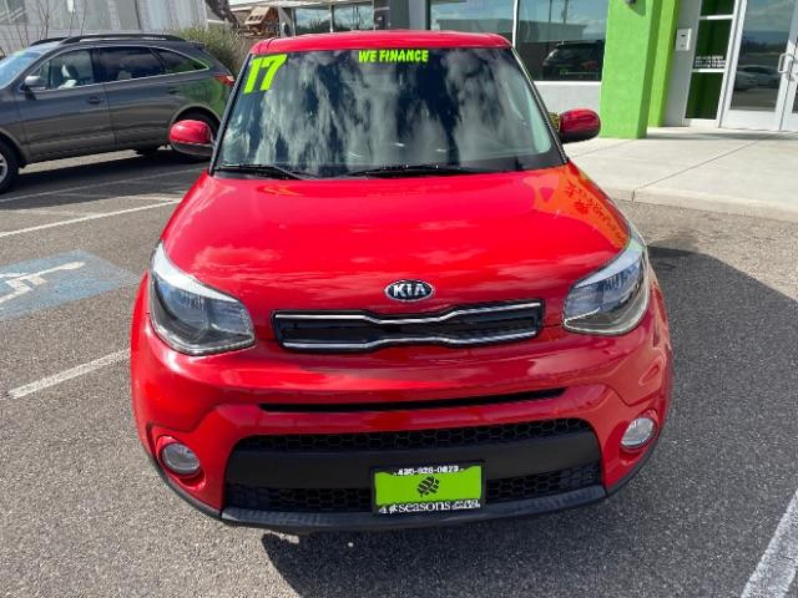 2017 Inferno Red /Black, cloth Kia Soul + (KNDJP3A59H7) with an 2.0L L4 DOHC 16V engine, 6-Speed Automatic transmission, located at 1865 East Red Hills Pkwy, St. George, 84770, (435) 628-0023, 37.120850, -113.543640 - We specialize in helping ALL people get the best financing available. No matter your credit score, good, bad or none we can get you an amazing rate. Had a bankruptcy, divorce, or repossessions? We give you the green light to get your credit back on the road. Low down and affordable payments that fit - Photo #1