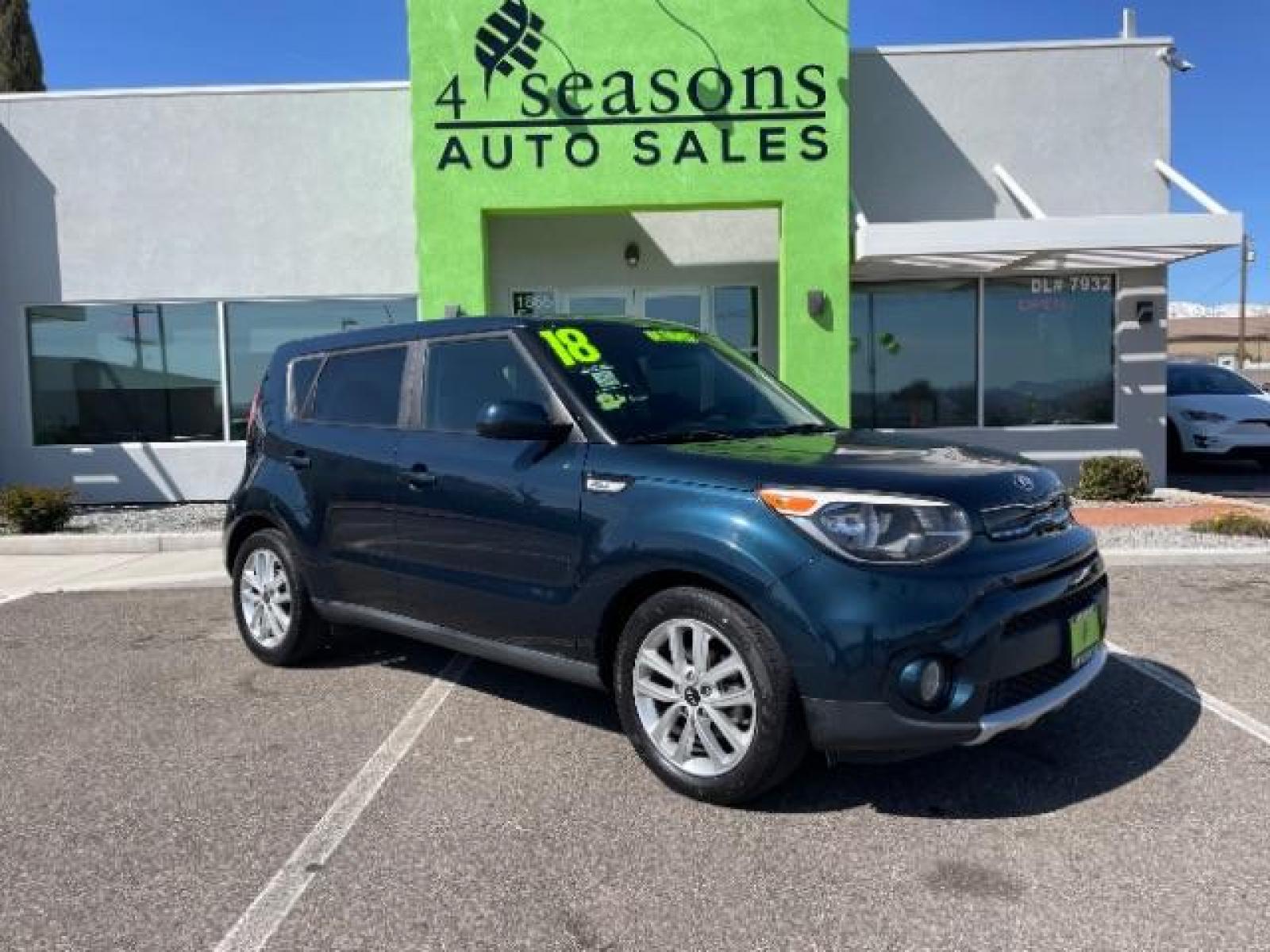 2018 Mysterious Blue /Black, cloth Kia Soul + (KNDJP3A5XJ7) with an 2.0L L4 DOHC 16V engine, 6-Speed Automatic transmission, located at 1865 East Red Hills Pkwy, St. George, 84770, (435) 628-0023, 37.120850, -113.543640 - We specialize in helping ALL people get the best financing available. No matter your credit score, good, bad or none we can get you an amazing rate. Had a bankruptcy, divorce, or repossessions? We give you the green light to get your credit back on the road. Low down and affordable payments that fit - Photo #0