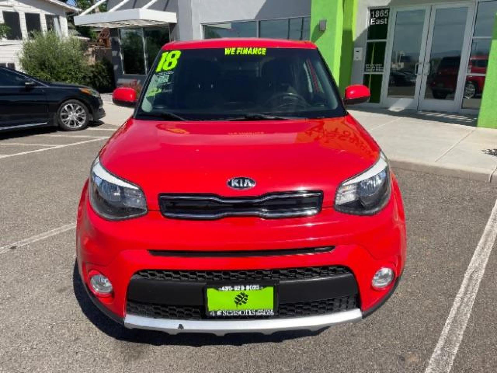 2018 Inferno Red /Black, cloth Kia Soul + (KNDJP3A53J7) with an 2.0L L4 DOHC 16V engine, 6-Speed Automatic transmission, located at 1865 East Red Hills Pkwy, St. George, 84770, (435) 628-0023, 37.120850, -113.543640 - We specialize in helping ALL people get the best financing available. No matter your credit score, good, bad or none we can get you an amazing rate. Had a bankruptcy, divorce, or repossessions? We give you the green light to get your credit back on the road. Low down and affordable payments that fit - Photo #2