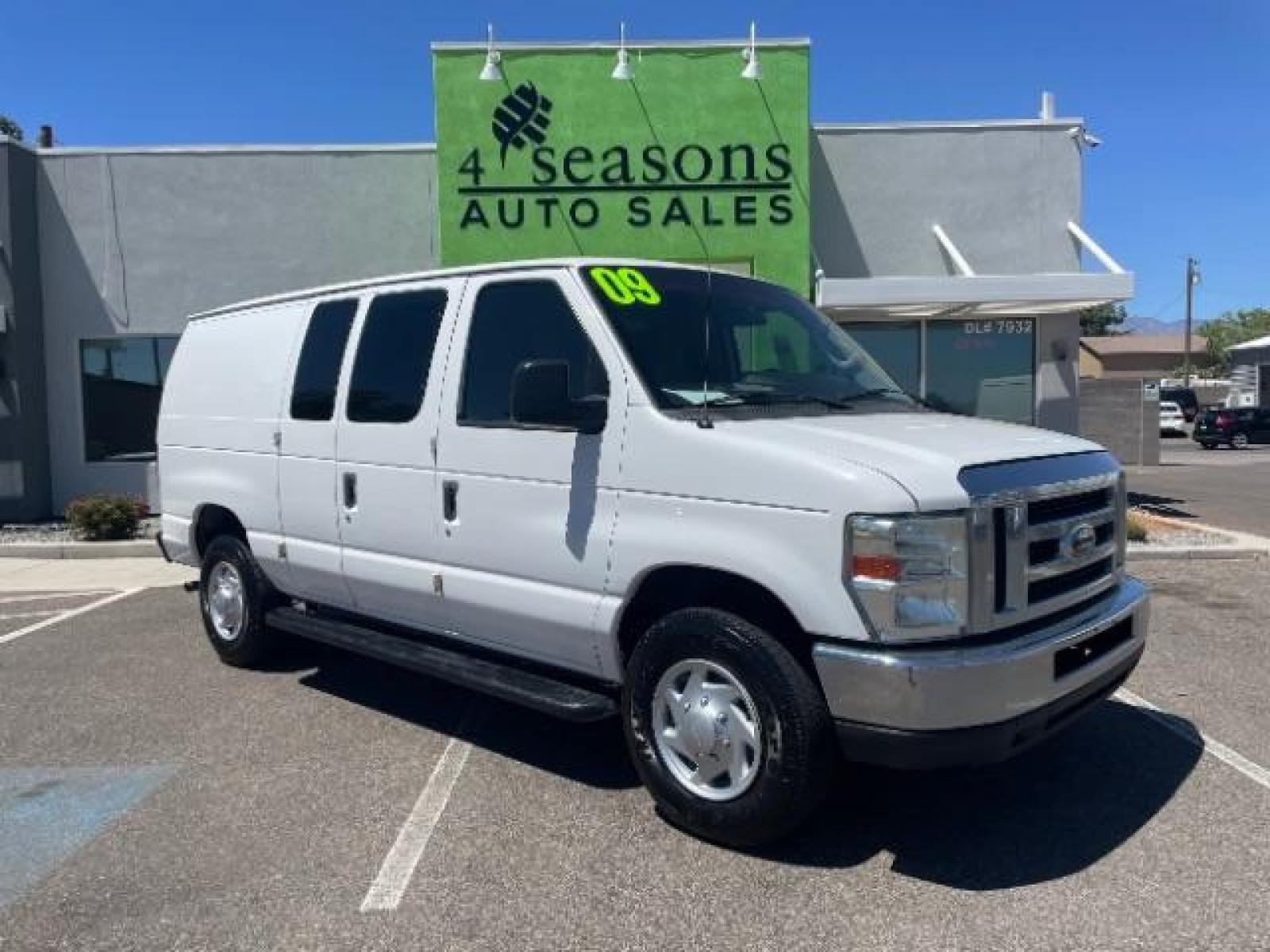 2009 Oxford White /Medium Flint Cloth Interior Ford Econoline E-250 (1FTNE24W19D) with an 4.6L V8 SOHC 16V engine, 4-Speed Automatic transmission, located at 1865 East Red Hills Pkwy, St. George, 84770, (435) 628-0023, 37.120850, -113.543640 - We specialize in helping ALL people get the best financing available. No matter your credit score, good, bad or none we can get you an amazing rate. Had a bankruptcy, divorce, or repossessions? We give you the green light to get your credit back on the road. Low down and affordable payments that fit - Photo #0