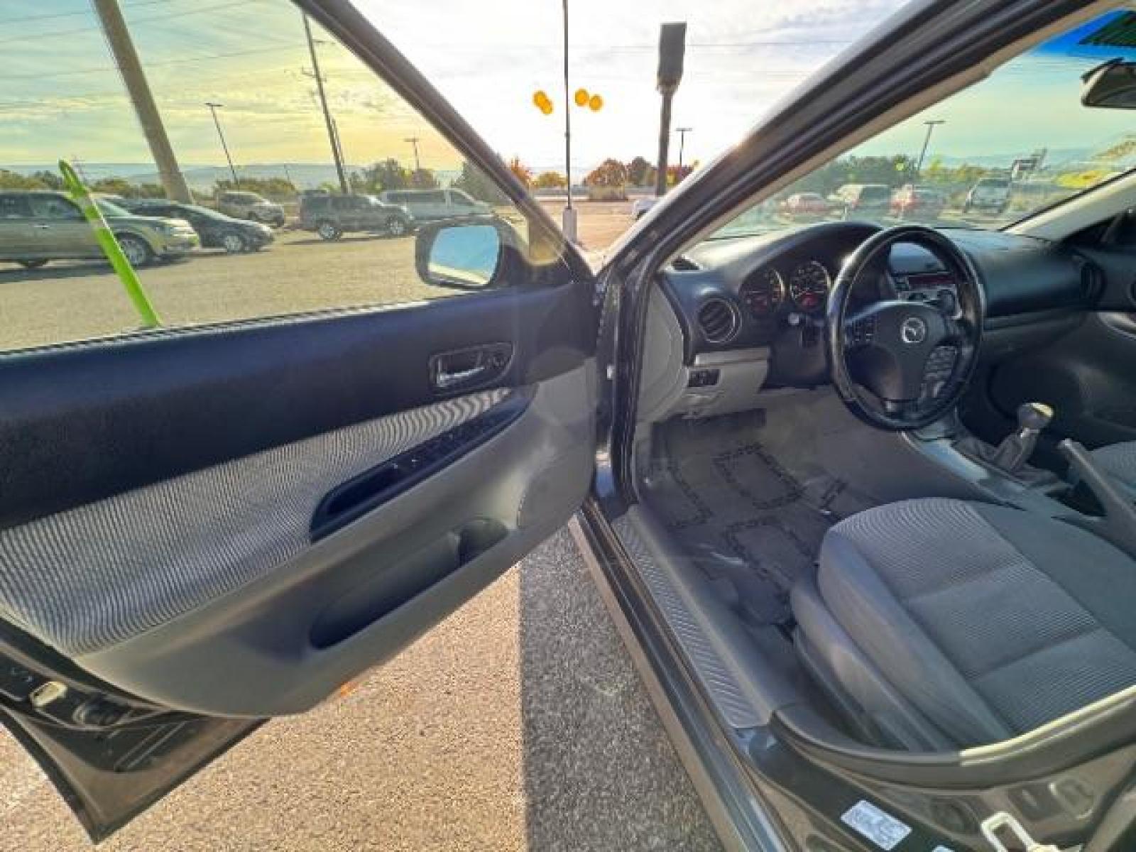 2005 Steel Gray Metallic /Two-Tone Gray Leather Seats Mazda Mazda6 s Sport Model (1YVHP80D155) with an 3.0L V6 DOHC 24V engine, 5-Speed Manual transmission, located at 1865 East Red Hills Pkwy, St. George, 84770, (435) 628-0023, 37.120850, -113.543640 - Photo #16