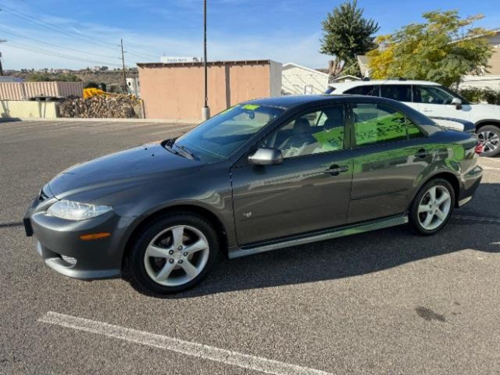 2005 Steel Gray Metallic /Two-Tone Gray Leather Seats Mazda Mazda6 s Sport Model (1YVHP80D155) with an 3.0L V6 DOHC 24V engine, 5-Speed Manual transmission, located at 1865 East Red Hills Pkwy, St. George, 84770, (435) 628-0023, 37.120850, -113.543640 - Photo #4