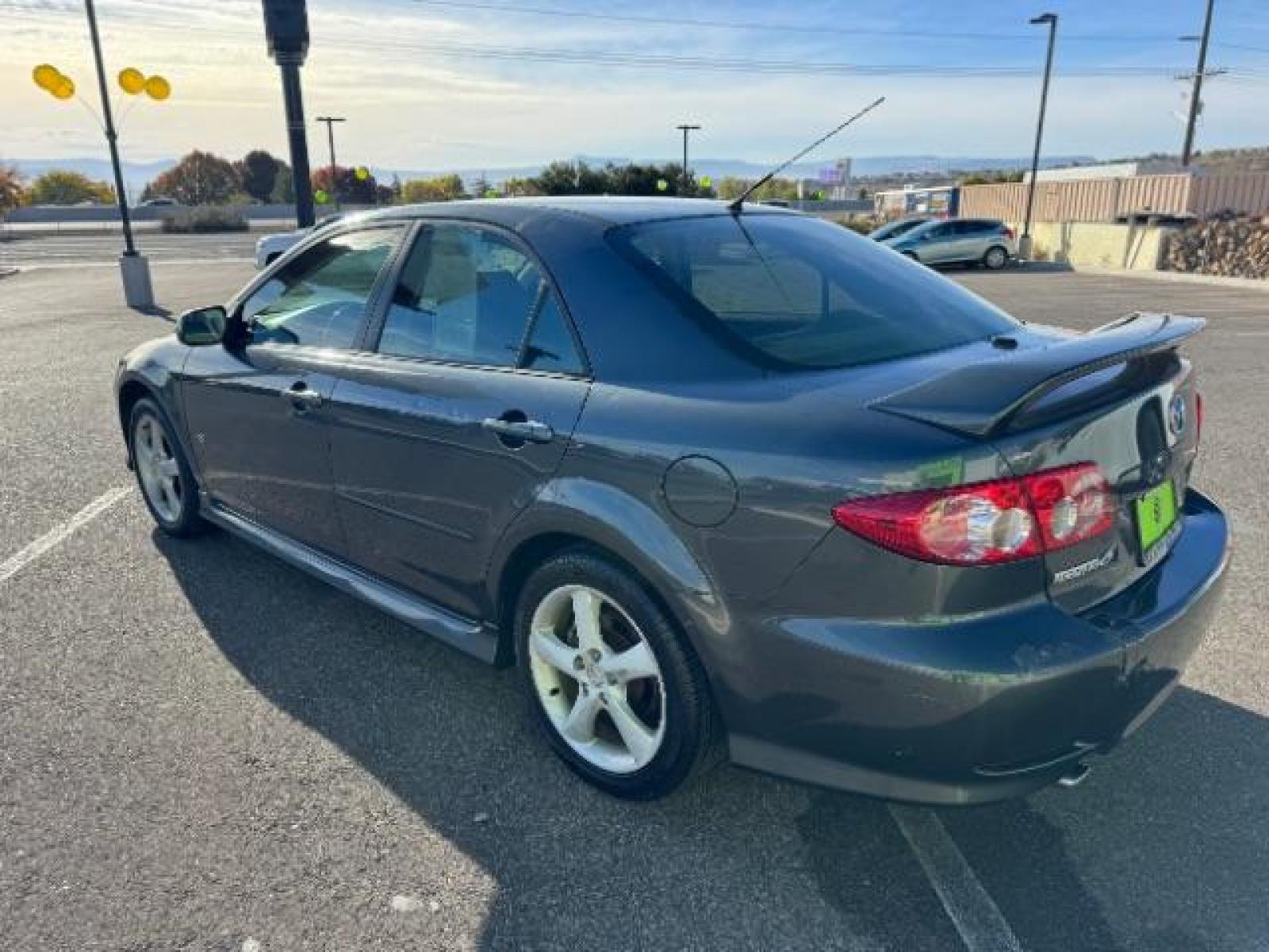 2005 Steel Gray Metallic /Two-Tone Gray Leather Seats Mazda Mazda6 s Sport Model (1YVHP80D155) with an 3.0L V6 DOHC 24V engine, 5-Speed Manual transmission, located at 1865 East Red Hills Pkwy, St. George, 84770, (435) 628-0023, 37.120850, -113.543640 - Photo #6