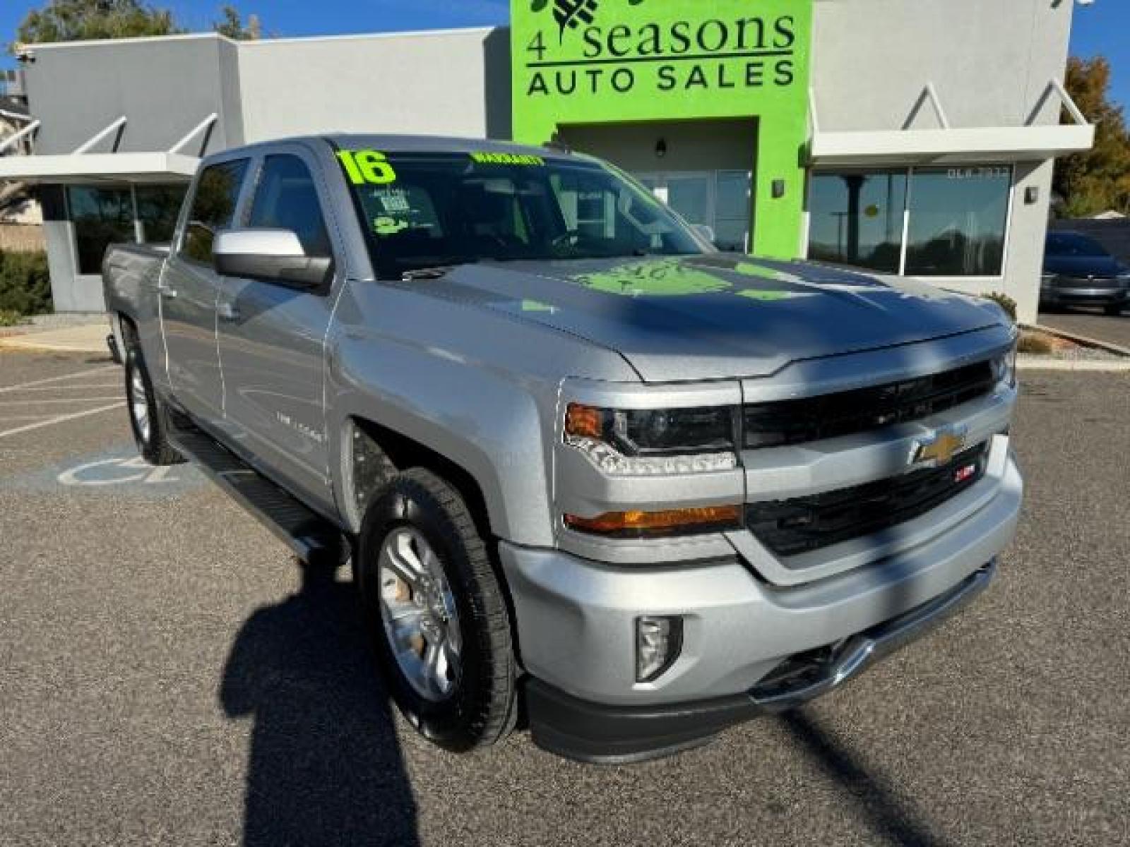 2016 Silver Ice Metallic /Dark Ash Seats w/Jet Black Interior Accents, cloth Chevrolet Silverado 1500 LT Crew Cab 4WD (3GCUKREC5GG) with an 5.3L V8 OHV 16V engine, 6-Speed Automatic transmission, located at 1865 East Red Hills Pkwy, St. George, 84770, (435) 628-0023, 37.120850, -113.543640 - We specialize in helping ALL people get the best financing available. No matter your credit score, good, bad or none we can get you an amazing rate. Had a bankruptcy, divorce, or repossessions? We give you the green light to get your credit back on the road. Low down and affordable payments that fit - Photo #1