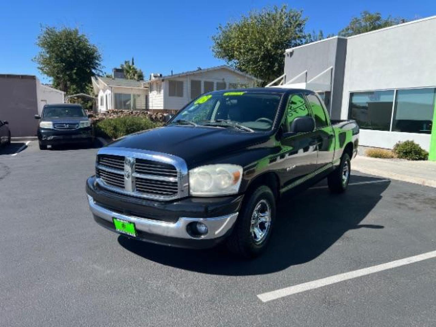 2008 Brilliant Black Crystal Pearl /Medium Slate Gray Cloth Interior Dodge Ram 1500 ST Quad Cab 2WD (1D7HA18K18J) with an 3.7L V6 SOHC 12V engine, 5-Speed Automatic transmission, located at 1865 East Red Hills Pkwy, St. George, 84770, (435) 628-0023, 37.120850, -113.543640 - Photo#2
