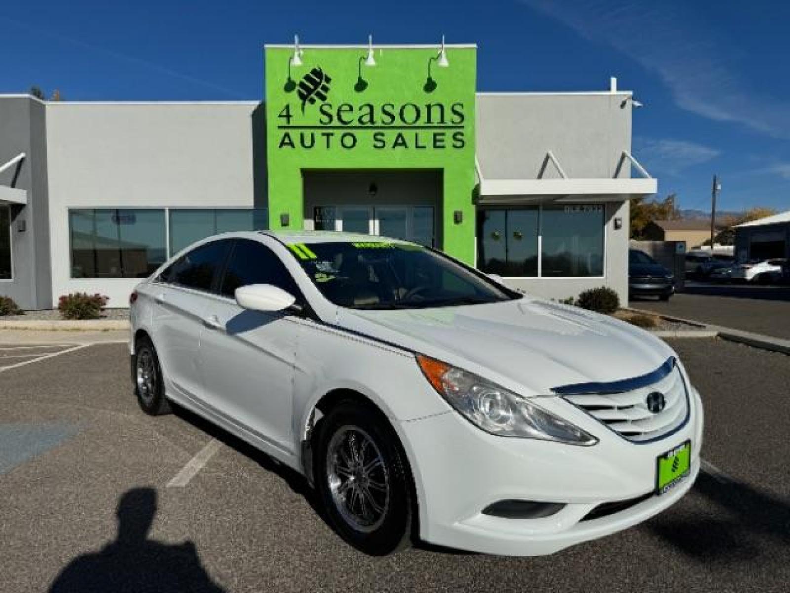 2011 Pearl White /Camel Cloth Interior Hyundai Sonata GLS Auto (5NPEB4AC7BH) with an 2.4L L4 DOHC 16V engine, 6-Speed Automatic transmission, located at 1865 East Red Hills Pkwy, St. George, 84770, (435) 628-0023, 37.120850, -113.543640 - Photo #0
