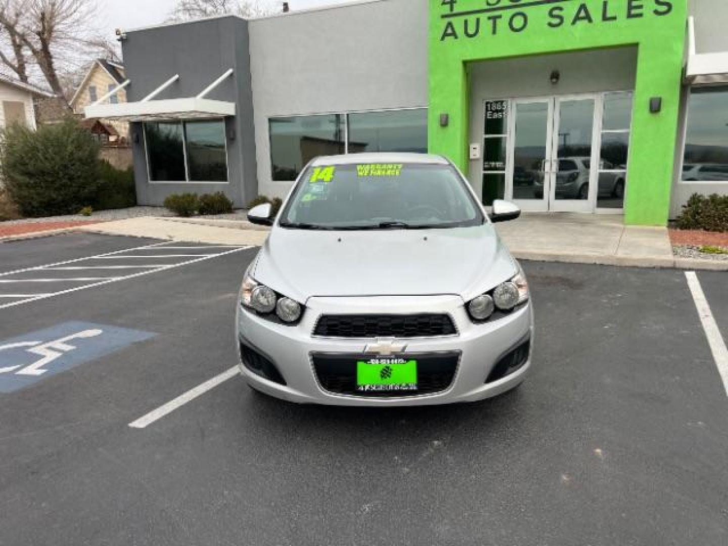 2014 Silver Ice Metallic /Dark Pewter/Dark Titanium Chevrolet Sonic LT Auto 5-Door (1G1JC6SH0E4) with an 1.8L L4 DOHC 24V engine, 6-Speed Automatic transmission, located at 940 North Main Street, Cedar City, UT, 84720, (435) 628-0023, 37.692936, -113.061897 - Photo#1