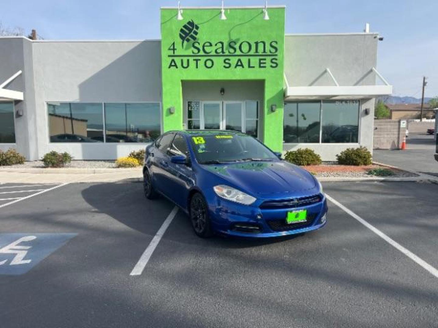 2013 True Blue Pearl /Black Cloth Interior Dodge Dart SXT (1C3CDFBA6DD) with an 2.0L L4 DOHC 16V TUR engine, 6-Speed Automatic transmission, located at 940 North Main Street, Cedar City, UT, 84720, (435) 628-0023, 37.692936, -113.061897 - We specialize in helping ALL people get the best financing available. No matter your credit score, good, bad or none we can get you an amazing rate. Had a bankruptcy, divorce, or repossessions? We give you the green light to get your credit back on the road. Low down and affordable payments that fit - Photo#0