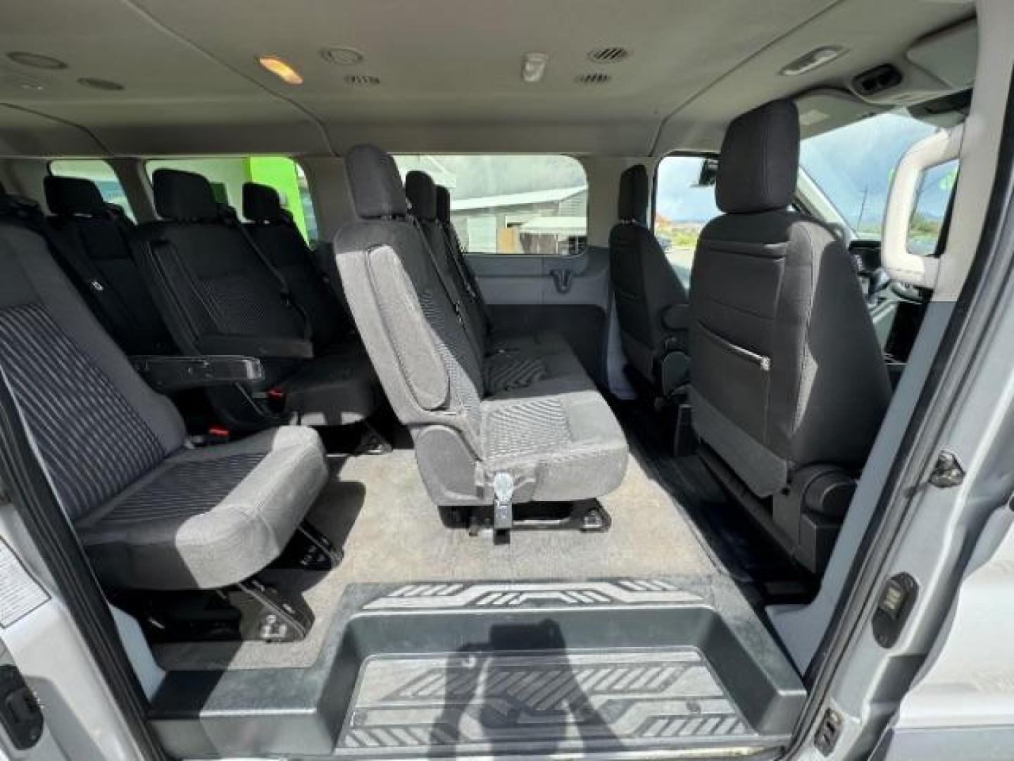 2018 Silver /Black Interior Ford Transit 350 Wagon Low Roof XL w/Sliding Pass. 148-in. WB (1FBZX2YM9JK) with an 3.7L V6 DOHC 24V engine, 6-Speed Automatic transmission, located at 940 North Main Street, Cedar City, UT, 84720, (435) 628-0023, 37.692936, -113.061897 - The 2018 Ford Transit Wagon XLT is the ultimate people mover, built for comfort and versatility. With its spacious interior and flexible seating configuration, this full-size van is perfect for families, businesses, or road trip enthusiasts. The high-roof design allows for easy entry and exit, while - Photo#31