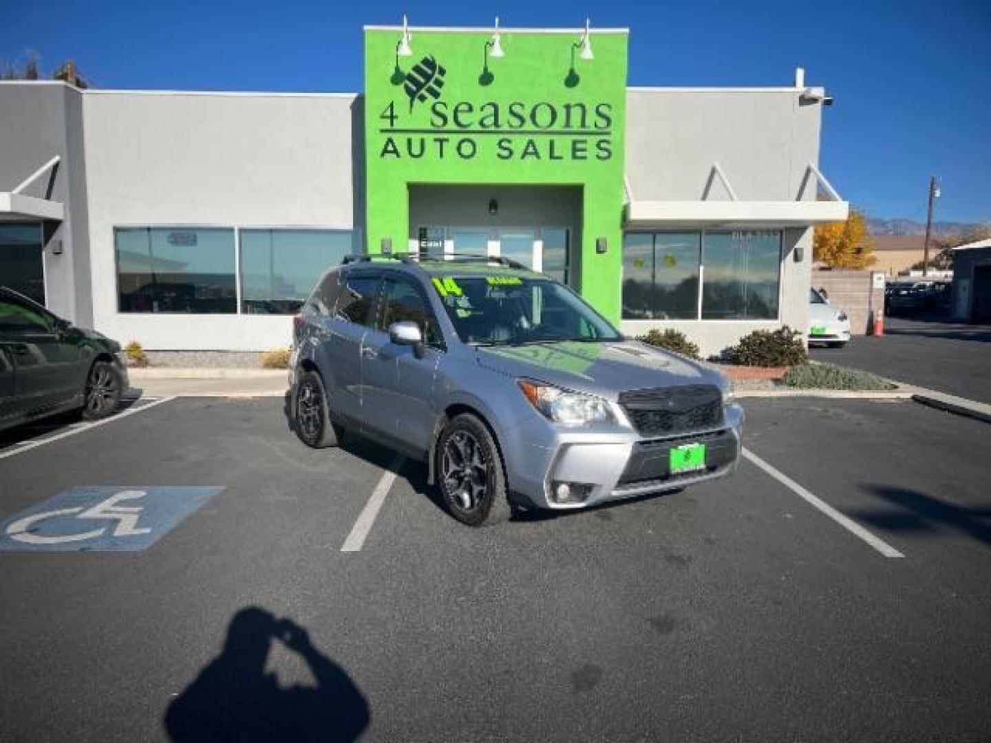 2014 Ice Silver Metallic /Black Subaru Forester 2.0XT Touring (JF2SJGMC7EH) with an 2.0L H4 SOHC 16V engine, Continuously Variable Transmission transmission, located at 940 North Main Street, Cedar City, UT, 84720, (435) 628-0023, 37.692936, -113.061897 - We specialize in helping ALL people get the best financing available. No matter your credit score, good, bad or none we can get you an amazing rate. Had a bankruptcy, divorce, or repossessions? We give you the green light to get your credit back on the road. Low down and affordable payments that fit - Photo#0