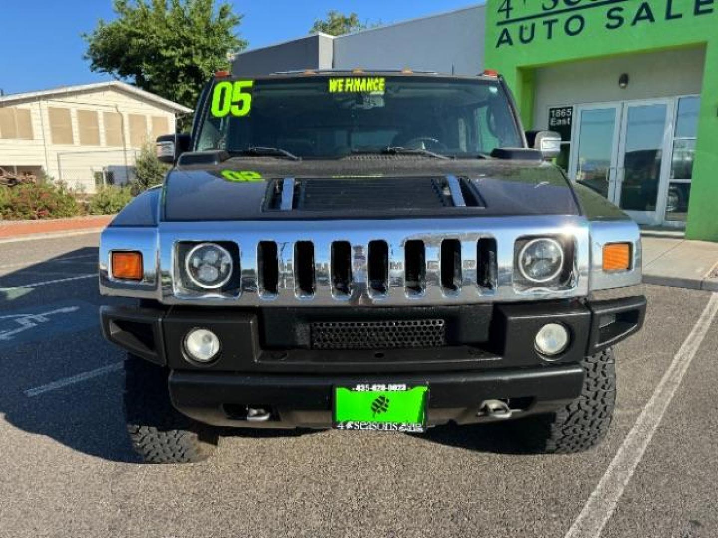 2005 Black /Ebony Leather Interior Hummer H2 SUV (5GRGN23U25H) with an 6.0L V8 OHV 16V engine, 4-Speed Automatic transmission, located at 1865 East Red Hills Pkwy, St. George, 84770, (435) 628-0023, 37.120850, -113.543640 - Photo#1