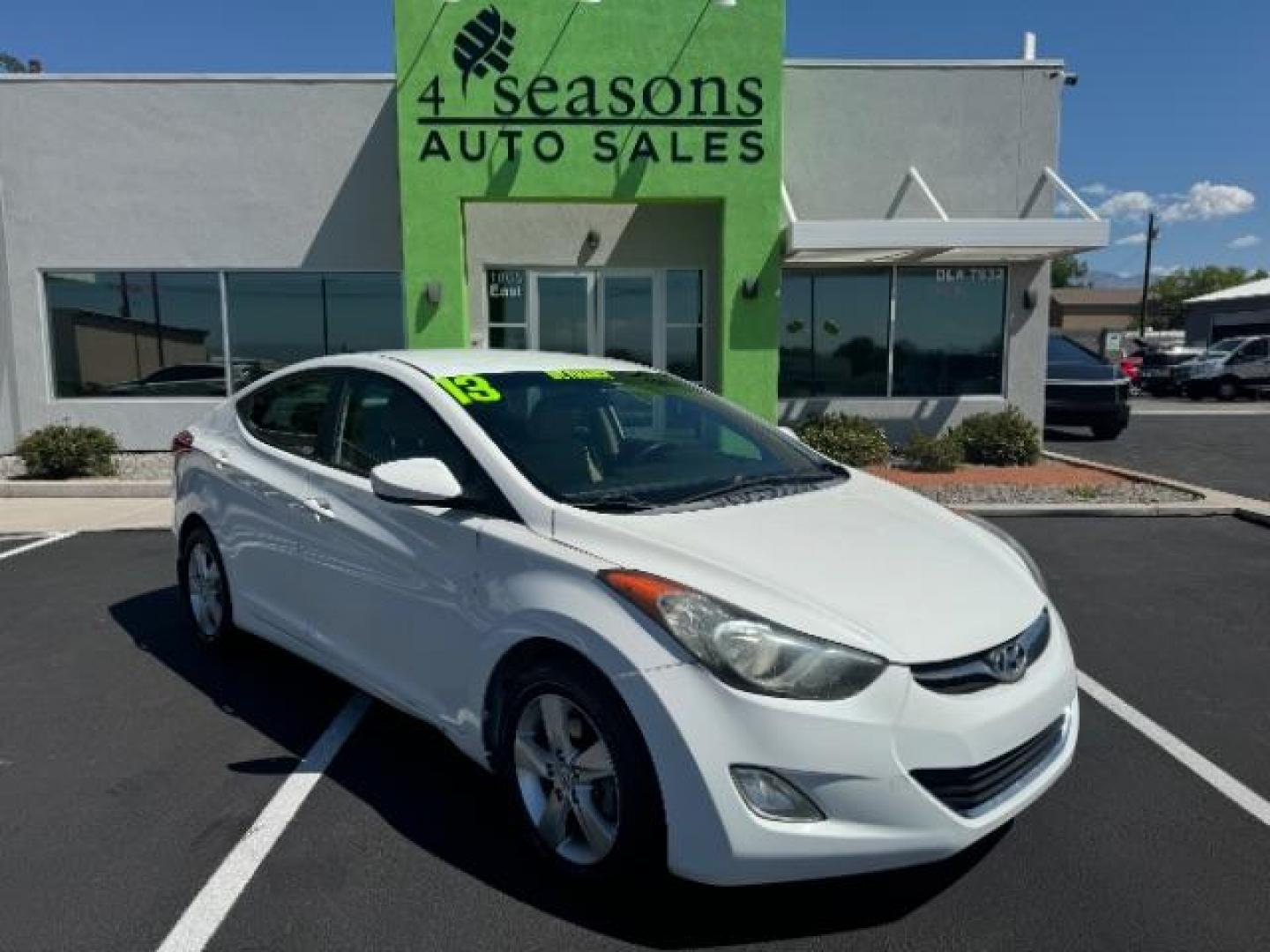 2013 White /Beige Leather Interior Hyundai Elantra Limited (5NPDH4AE3DH) with an 1.8L L4 DOHC 16V engine, 6-Speed Automatic transmission, located at 940 North Main Street, Cedar City, UT, 84720, (435) 628-0023, 37.692936, -113.061897 - We specialize in helping ALL people get the best financing available. No matter your credit score, good, bad or none we can get you an amazing rate. Had a bankruptcy, divorce, or repossessions? We give you the green light to get your credit back on the road. Low down and affordable payments that fit - Photo#0