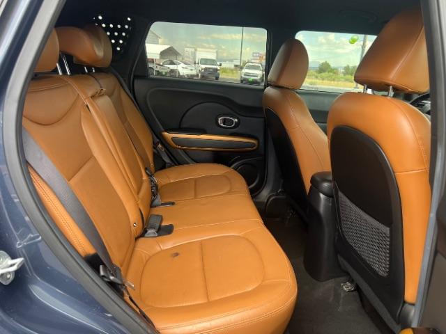 2015 Fathom Blue /Brown Leather Kia Soul ! (KNDJX3A54F7) with an 2.0L L4 DOHC 16V engine, 6-Speed Automatic transmission, located at 940 North Main Street, Cedar City, UT, 84720, (435) 628-0023, 37.692936, -113.061897 - We specialize in helping ALL people get the best financing available. No matter your credit score, good, bad or none we can get you an amazing rate. Had a bankruptcy, divorce, or repossessions? We give you the green light to get your credit back on the road. Low down and affordable payments that fit - Photo#26