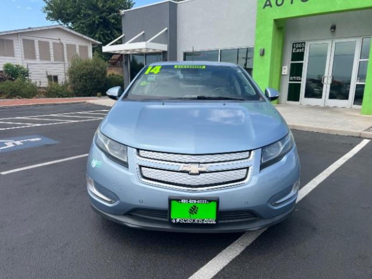 2014 Light Blue /Tan Cloth Interior Chevrolet Volt Premium w/ Navigation and LEP (1G1RH6E45EU) with an 1.4L L4 DOHC 16V PLUG-IN HYBRID engine, Continuously Variable Transmission transmission, located at 940 North Main Street, Cedar City, UT, 84720, (435) 628-0023, 37.692936, -113.061897 - Photo#1