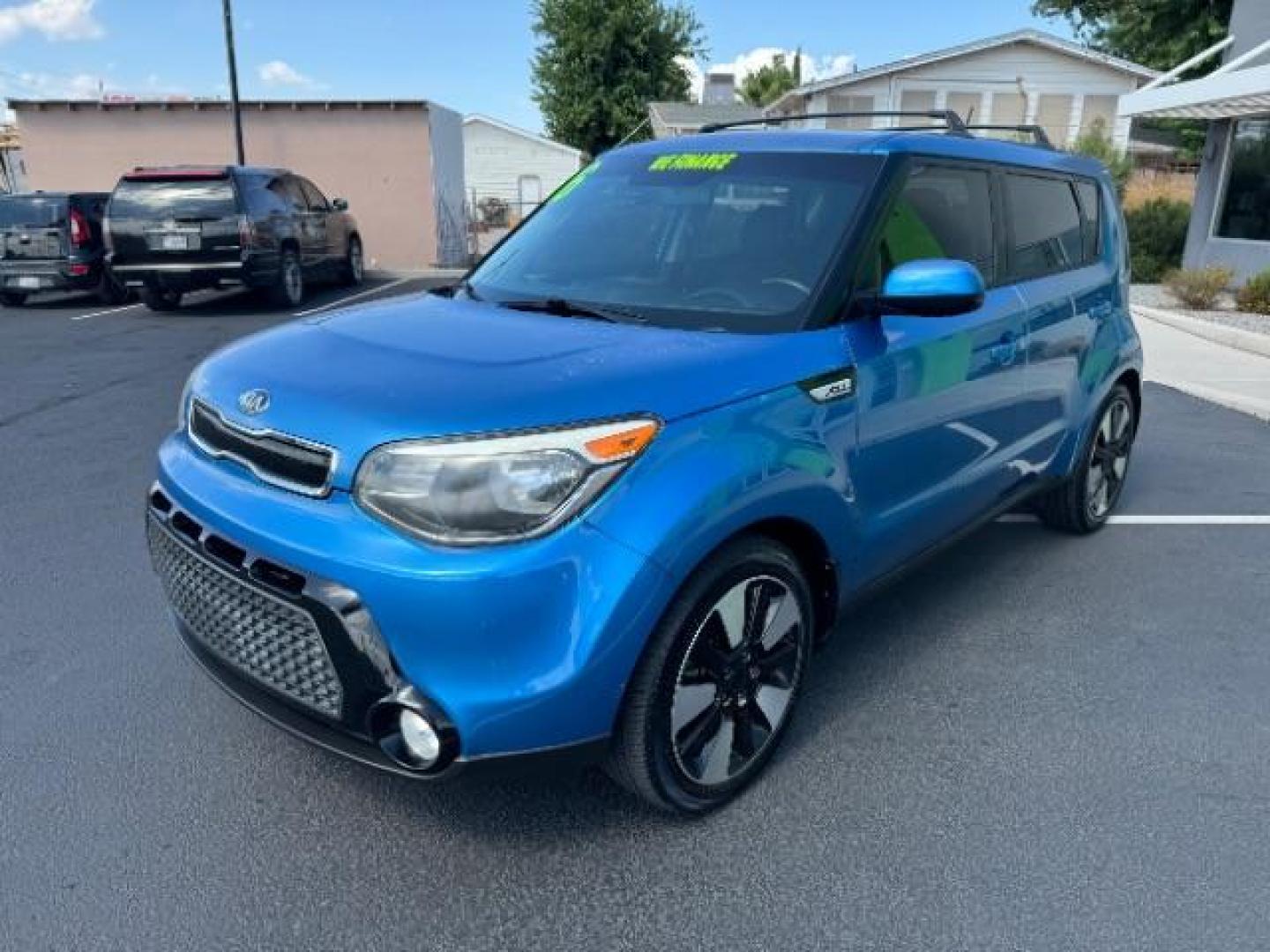 2016 Fathom Blue /Black, cloth Kia Soul + (KNDJP3A51G7) with an 2.0L L4 DOHC 16V engine, 6-Speed Automatic transmission, located at 940 North Main Street, Cedar City, UT, 84720, (435) 628-0023, 37.692936, -113.061897 - Photo#2