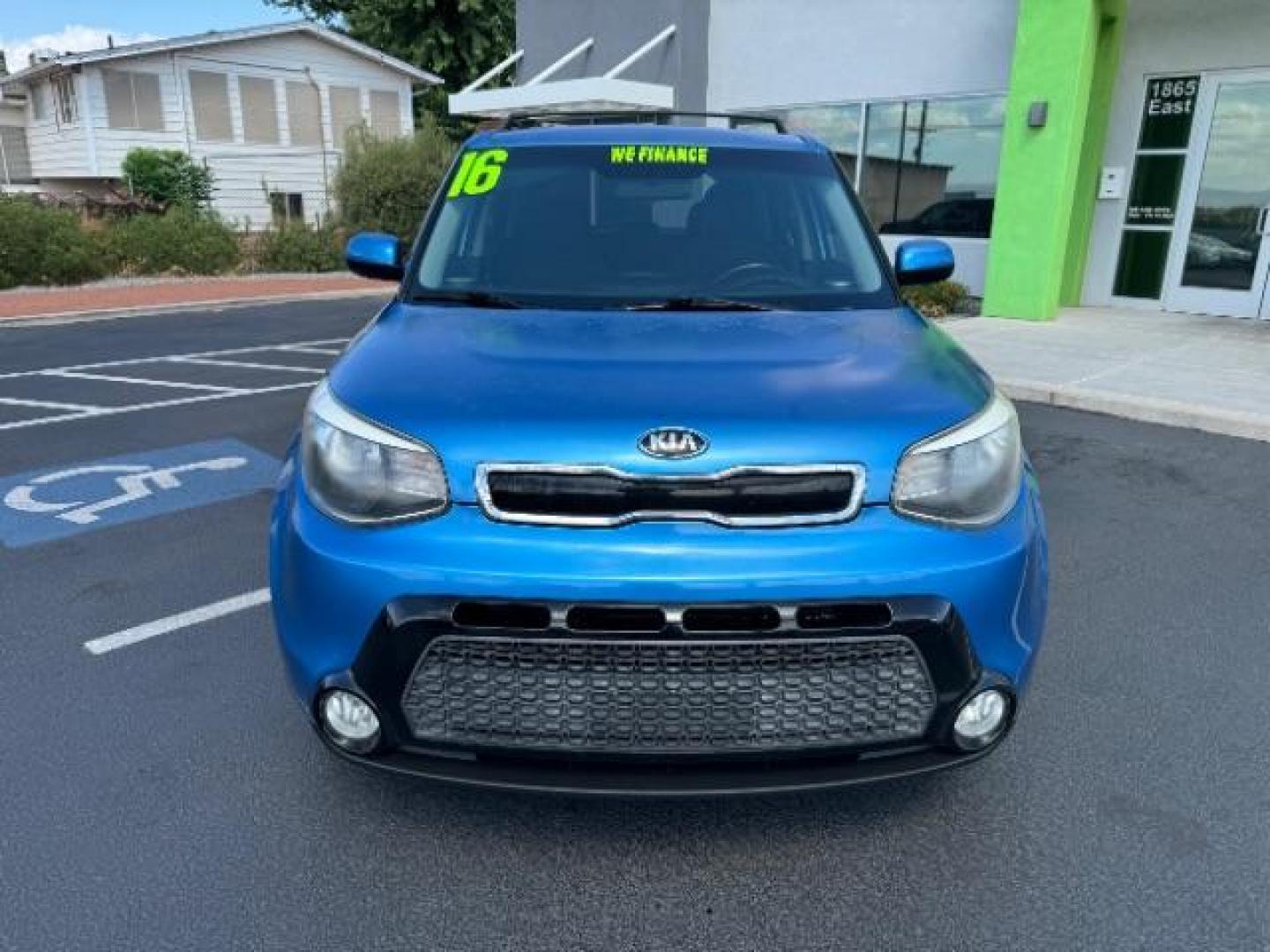 2016 Fathom Blue /Black, cloth Kia Soul + (KNDJP3A51G7) with an 2.0L L4 DOHC 16V engine, 6-Speed Automatic transmission, located at 940 North Main Street, Cedar City, UT, 84720, (435) 628-0023, 37.692936, -113.061897 - Photo#1