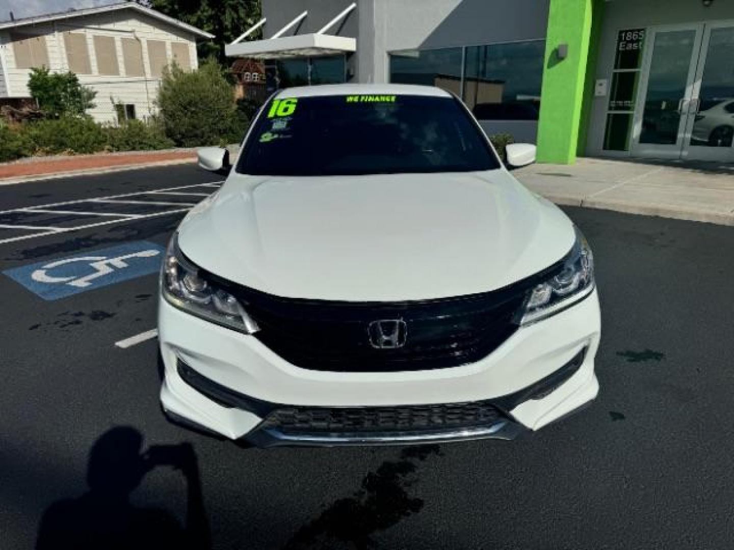 2016 White Orchid Pearl /Black, leatherette/cloth Honda Accord Sport Sedan CVT (1HGCR2F51GA) with an 2.4L L4 DOHC 16V engine, Continuously Variable Transmission transmission, located at 1865 East Red Hills Pkwy, St. George, 84770, (435) 628-0023, 37.120850, -113.543640 - We specialize in helping ALL people get the best financing available. No matter your credit score, good, bad or none we can get you an amazing rate. Had a bankruptcy, divorce, or repossessions? We give you the green light to get your credit back on the road. Low down and affordable payments that fit - Photo#1