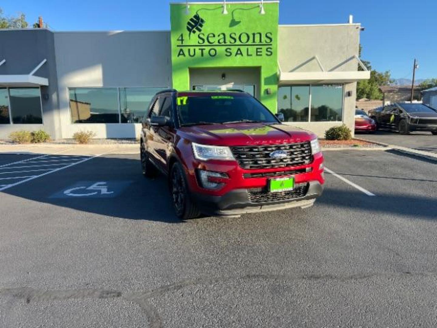 2017 Ruby Red Metallic Tinted Clearcoat /Dark Earth w/Ebony Black, leather/sueded microfibe Ford Explorer XLT FWD (1FM5K7D89HG) with an 3.5L V6 DOHC 24V engine, 6-Speed Automatic transmission, located at 1865 East Red Hills Pkwy, St. George, 84770, (435) 628-0023, 37.120850, -113.543640 - We specialize in helping ALL people get the best financing available. No matter your credit score, good, bad or none we can get you an amazing rate. Had a bankruptcy, divorce, or repossessions? We give you the green light to get your credit back on the road. Low down and affordable payments that fit - Photo#0
