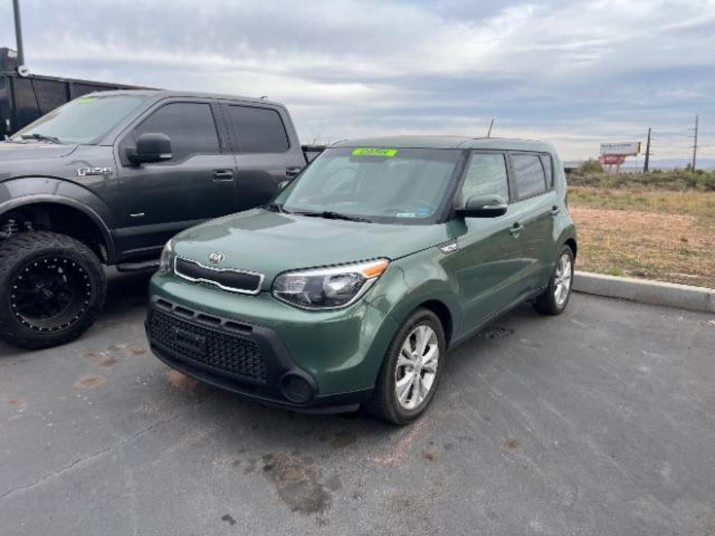 2014 Green /Black Kia Soul + (KNDJP3A5XE7) with an 2.0L L4 DOHC 16V engine, 6-Speed Automatic transmission, located at 1865 East Red Hills Pkwy, St. George, 84770, (435) 628-0023, 37.120850, -113.543640 - This vehicle is a Mechanic Special. This means it will need some love. Runs a drives fine but has body damage, leaks or other mechanical issues. It did NOT pass our 50 point inspection. Get a great deal on a less than perfect car. These cars do NOT qualify for our in house financing. Cash and carry, - Photo#2