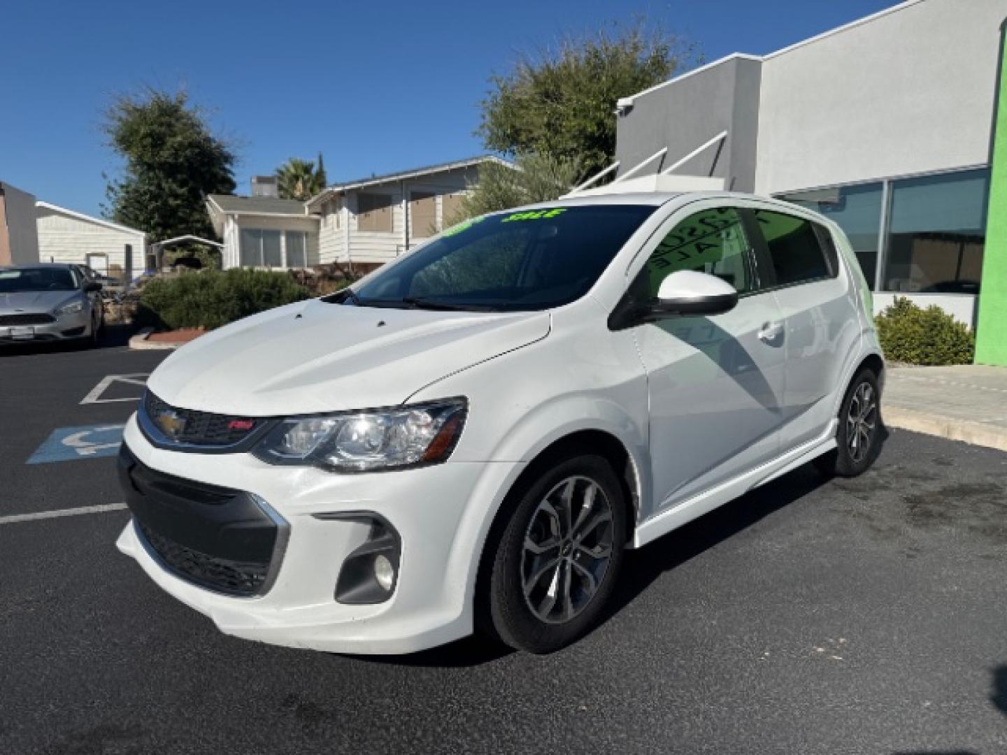 2017 Summit White /Dark Pewter/Dark Titanium, premium cloth Chevrolet Sonic LT Manual 5-Door (1G1JC6SBXH4) with an 1.4L L4 DOHC 24V TURBO engine, 5-Speed Manual transmission, located at 1865 East Red Hills Pkwy, St. George, 84770, (435) 628-0023, 37.120850, -113.543640- Photo#1