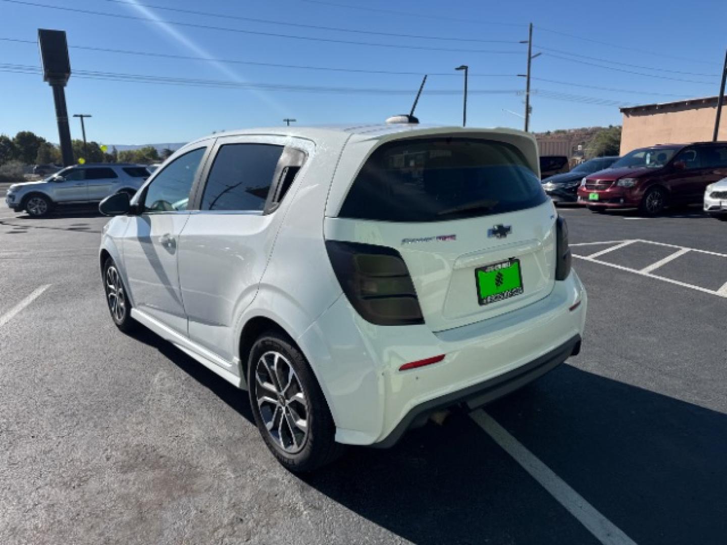 2017 Summit White /Dark Pewter/Dark Titanium, premium cloth Chevrolet Sonic LT Manual 5-Door (1G1JC6SBXH4) with an 1.4L L4 DOHC 24V TURBO engine, 5-Speed Manual transmission, located at 1865 East Red Hills Pkwy, St. George, 84770, (435) 628-0023, 37.120850, -113.543640- Photo#3