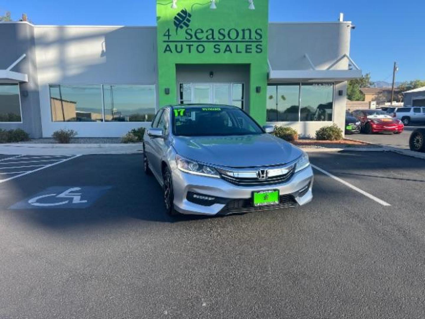 2017 Silver /Black, cloth Honda Accord EX Sedan CVT (1HGCR2F70HA) with an 2.4L L4 DOHC 16V engine, Continuously Variable Transmission transmission, located at 1865 East Red Hills Pkwy, St. George, 84770, (435) 628-0023, 37.120850, -113.543640 - Photo#0