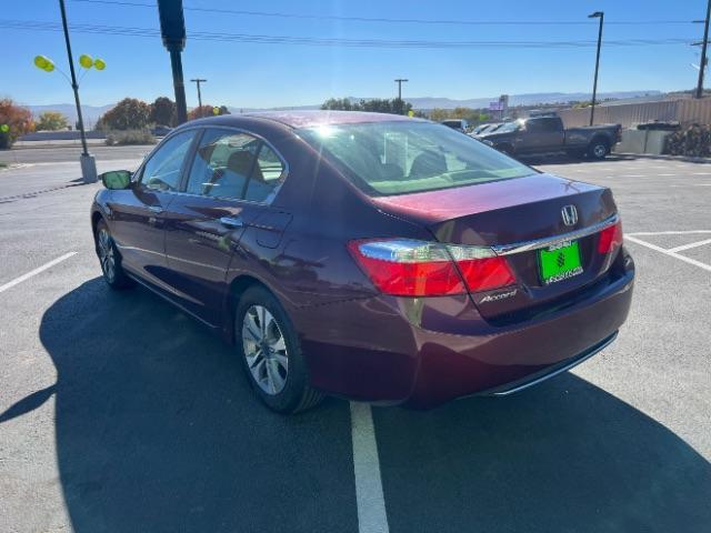 2014 Maroon /Black Interior Honda Accord LX Sedan CVT (1HGCR2F39EA) with an 2.4L L4 DOHC 16V engine, Continuously Variabl transmission, located at 1865 East Red Hills Pkwy, St. George, 84770, (435) 628-0023, 37.120850, -113.543640 - Photo#4