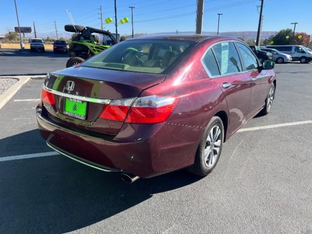 2014 Maroon /Black Interior Honda Accord LX Sedan CVT (1HGCR2F39EA) with an 2.4L L4 DOHC 16V engine, Continuously Variabl transmission, located at 1865 East Red Hills Pkwy, St. George, 84770, (435) 628-0023, 37.120850, -113.543640 - Photo#6