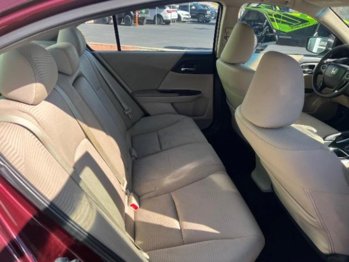 2014 Maroon /Black Interior Honda Accord LX Sedan CVT (1HGCR2F39EA) with an 2.4L L4 DOHC 16V engine, Continuously Variable Transmission transmission, located at 940 North Main Street, Cedar City, UT, 84720, (435) 628-0023, 37.692936, -113.061897 - We specialize in helping ALL people get the best financing available. No matter your credit score, good, bad or none we can get you an amazing rate. Had a bankruptcy, divorce, or repossessions? We give you the green light to get your credit back on the road. Low down and affordable payments that fit - Photo#28