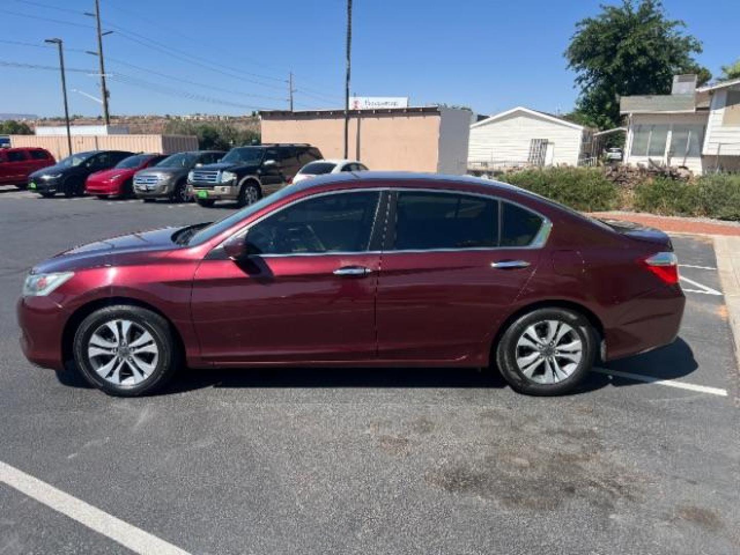 2014 Maroon /Beige Cloth Honda Accord LX Sedan CVT (1HGCR2F39EA) with an 2.4L L4 DOHC 16V engine, Continuously Variable Transmission transmission, located at 1865 East Red Hills Pkwy, St. George, 84770, (435) 628-0023, 37.120850, -113.543640 - We specialize in helping ALL people get the best financing available. No matter your credit score, good, bad or none we can get you an amazing rate. Had a bankruptcy, divorce, or repossessions? We give you the green light to get your credit back on the road. Low down and affordable payments that fit- Photo#3