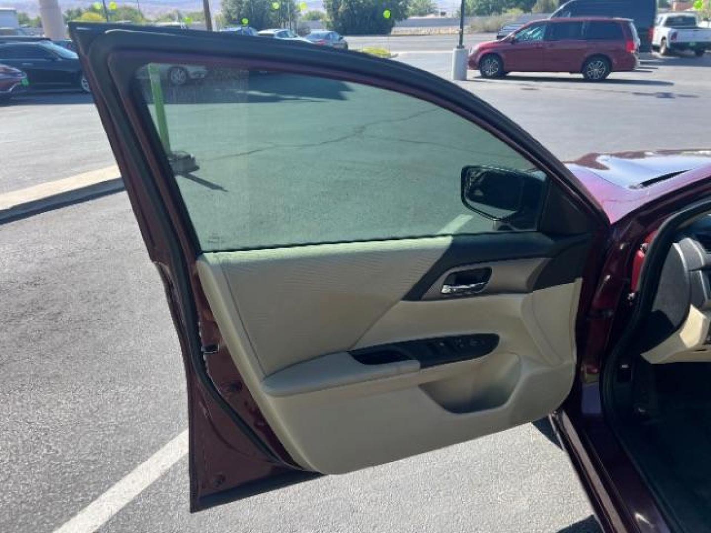 2014 Maroon /Beige Cloth Honda Accord LX Sedan CVT (1HGCR2F39EA) with an 2.4L L4 DOHC 16V engine, Continuously Variable Transmission transmission, located at 1865 East Red Hills Pkwy, St. George, 84770, (435) 628-0023, 37.120850, -113.543640 - We specialize in helping ALL people get the best financing available. No matter your credit score, good, bad or none we can get you an amazing rate. Had a bankruptcy, divorce, or repossessions? We give you the green light to get your credit back on the road. Low down and affordable payments that fit- Photo#12