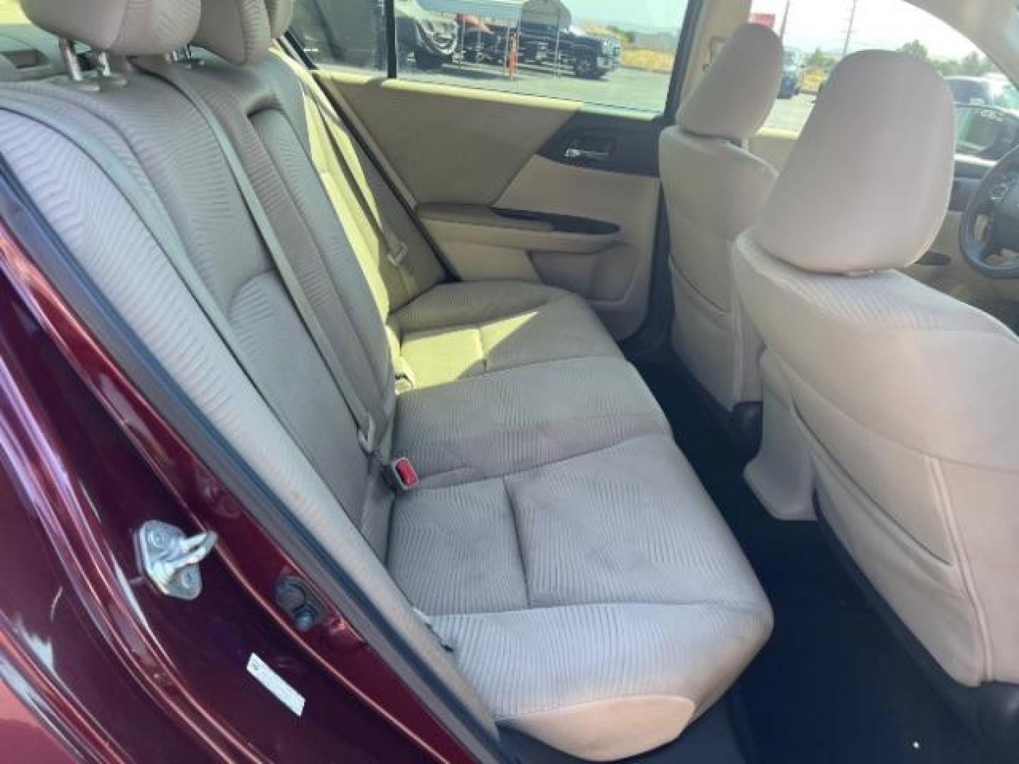 2014 Maroon /Beige Cloth Honda Accord LX Sedan CVT (1HGCR2F39EA) with an 2.4L L4 DOHC 16V engine, Continuously Variable Transmission transmission, located at 1865 East Red Hills Pkwy, St. George, 84770, (435) 628-0023, 37.120850, -113.543640 - We specialize in helping ALL people get the best financing available. No matter your credit score, good, bad or none we can get you an amazing rate. Had a bankruptcy, divorce, or repossessions? We give you the green light to get your credit back on the road. Low down and affordable payments that fit- Photo#26