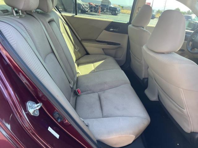 2014 Maroon /Beige Cloth Honda Accord LX Sedan CVT (1HGCR2F39EA) with an 2.4L L4 DOHC 16V engine, Continuously Variable Transmission transmission, located at 1865 East Red Hills Pkwy, St. George, 84770, (435) 628-0023, 37.120850, -113.543640 - We specialize in helping ALL people get the best financing available. No matter your credit score, good, bad or none we can get you an amazing rate. Had a bankruptcy, divorce, or repossessions? We give you the green light to get your credit back on the road. Low down and affordable payments that fit - Photo#26