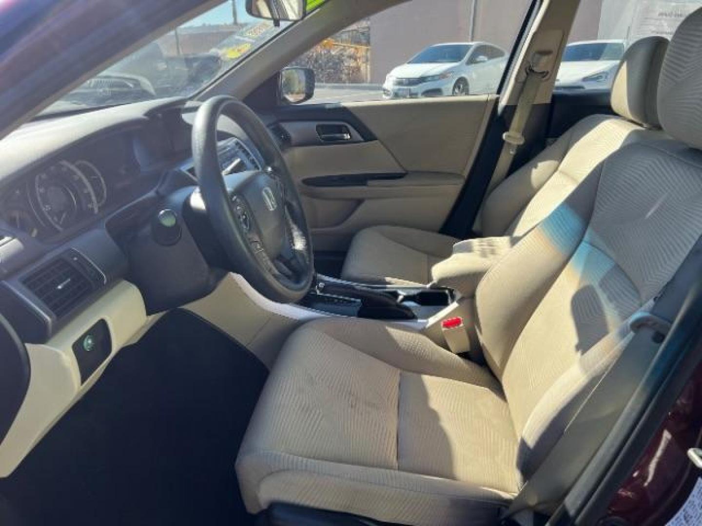 2014 Maroon /Black Interior Honda Accord LX Sedan CVT (1HGCR2F39EA) with an 2.4L L4 DOHC 16V engine, Continuously Variable Transmission transmission, located at 940 North Main Street, Cedar City, UT, 84720, (435) 628-0023, 37.692936, -113.061897 - We specialize in helping ALL people get the best financing available. No matter your credit score, good, bad or none we can get you an amazing rate. Had a bankruptcy, divorce, or repossessions? We give you the green light to get your credit back on the road. Low down and affordable payments that fit - Photo#13