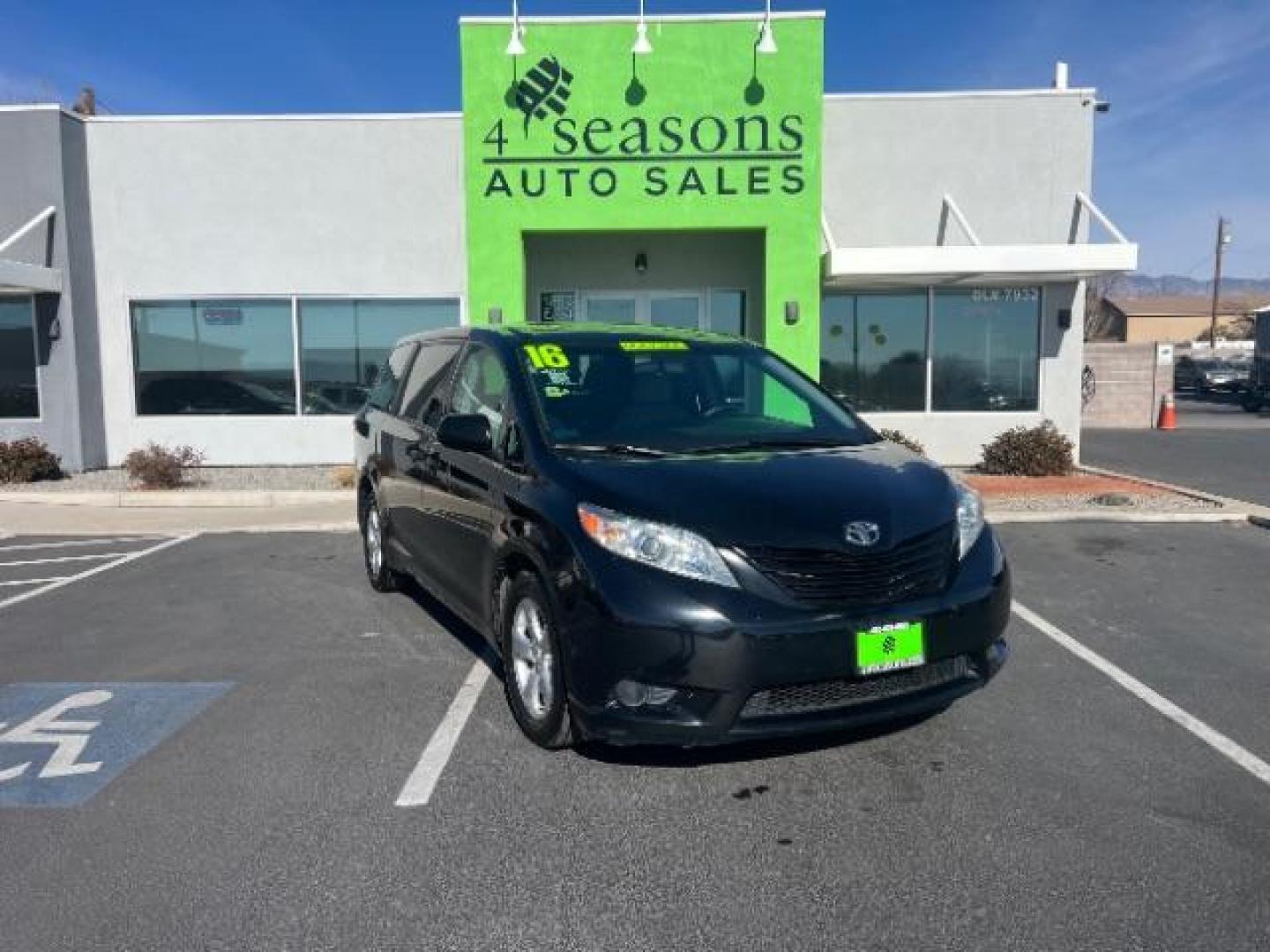 2016 Midnight Black Metal /Ash, cloth Toyota Sienna L FWD 7-Passenger V6 (5TDZK3DC7GS) with an 3.5L V6 EFI DOHC 24V engine, 5-Speed Automatic transmission, located at 940 North Main Street, Cedar City, UT, 84720, (435) 628-0023, 37.692936, -113.061897 - We specialize in helping ALL people get the best financing available. No matter your credit score, good, bad or none we can get you an amazing rate. Had a bankruptcy, divorce, or repossessions? We give you the green light to get your credit back on the road. Low down and affordable payments that fit - Photo#0