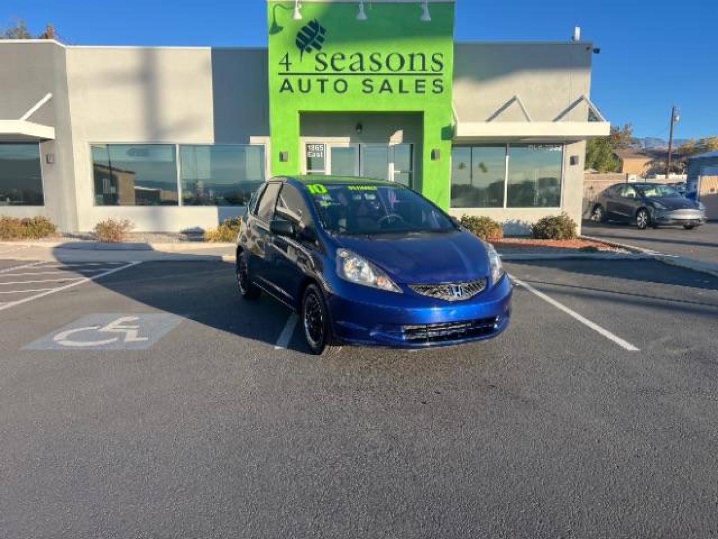 2010 Blue Sensation Pearl /Gray Cloth Interior Honda Fit 5-Speed AT (JHMGE8H28AS) with an 1.5L L4 SOHC 16V engine, 5-Speed Automatic transmission, located at 940 North Main Street, Cedar City, UT, 84720, (435) 628-0023, 37.692936, -113.061897 - Photo#0
