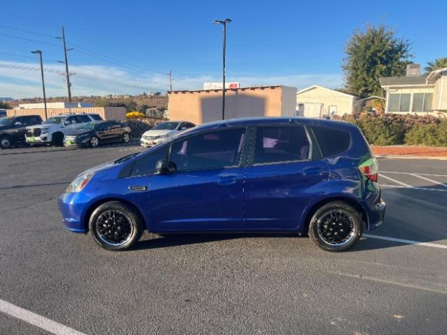2010 Blue Sensation Pearl /Gray Cloth Interior Honda Fit 5-Speed AT (JHMGE8H28AS) with an 1.5L L4 SOHC 16V engine, 5-Speed Automatic transmission, located at 940 North Main Street, Cedar City, UT, 84720, (435) 628-0023, 37.692936, -113.061897 - Photo#3