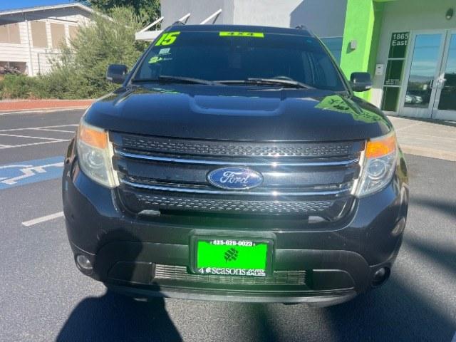 2015 Tuxedo Black Metallic /Charcoal Black, leather Ford Explorer Limited 4WD (1FM5K8F88FG) with an 3.5L V6 DOHC 24V engine, 6-Speed Automatic transmission, located at 1865 East Red Hills Pkwy, St. George, 84770, (435) 628-0023, 37.120850, -113.543640 - Want a loaded Explorer with 4WD confidence? This Tuxedo Black 2015 Ford Explorer Limited 4WD brings a 3.5L V6, 6-speed automatic, and charcoal black leather - premium 3-row comfort for Southern Utah families. We specialize in in-house financing and work with all credit types - good, fair, challenge- Photo#1